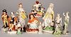 Ten Staffordshire and pearlware figurines
