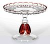 NAIL - RUBY-STAINED SALVER / CAKE STAND