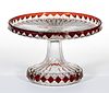 PIONEER'S VICTORIA - RUBY-STAINED SALVER / CAKE STAND