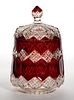 IMPERIAL NO. 1 / THREE-IN-ONE - RUBY-STAINED CRACKER JAR