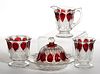 MARYLAND (OMN) - RUBY-STAINED FOUR-PIECE TABLE SET