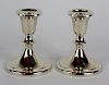 Pair of Towle weighted sterling silver candlesticks