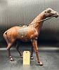 LEATHER WRAPPED HORSE FIGURE