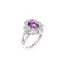 Opulent GIA Sapphire & VS2 Diamond Platinum Ring