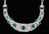 Stunning Emerald & Diamond Platinum Necklace