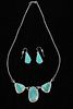 Navajo J. Begay Chrysicolla Necklace & Earrings