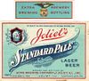 1933 Joliet's Standard Pale Lager Beer 12oz IL80-24 Label Joliet Illinois