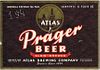 1944 Atlas Prager Beer 12oz IL12-25v Label Chicago Illinois