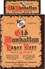 1933 Old Manhattan Lager Beer 12oz IL32-16 Label Chicago Illinois