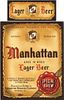 1942 Manhattan Lager Beer 12oz IL33-11 Label Chicago Illinois