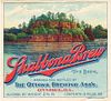 1919 Shabbona Brew Beer 12oz IL91-02 Label Ottawa Illinois