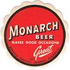 1950 Monarch Beer 4¼ inch coaster IL-MON-10 Coaster Chicago Illinois