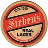 1940 Sieben's Real Lager Beer 4¼ inch coaster IL-SIE-7 Coaster Chicago Illinois