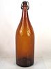 Circa 1940 Amber Half Gallon Picnic Bottle w/closure