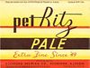 1934 Pet Ritz Beer 12oz IL98-19 Label Rockford Illinois