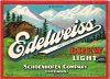 1930 Edelweiss Brew Light 12oz IL44-18V Label Chicago Illinois