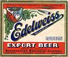 1936 Edelweiss Export Beer 12oz IL43-03 Label Chicago Illinois