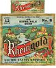 1936 Rheingold Beer 12oz IL51-10 Label Chicago Illinois