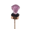 19th C. Purple Tourmaline Bust 9K Gold Stick Pin