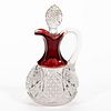 DUNCAN NO. 30 / SCALLOPED SIX POINT - RUBY-STAINED CRUET