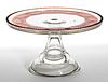 HEISEY NO. 1295 / BEAD SWAG - RUBY-STAINED SALVER / CAKE STAND