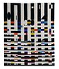 Yaacov G. Agam (1928 - ) Abstract 87" x 71" Woven Tapestry 1970