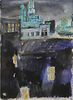 Paul Thek (American, 1933-1988) Cityscape Painting