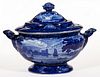 STAFFORDSHIRE AMERICAN VIEW TRANSFER-PRINTED CERAMIC COVERED SOUP TUREEN