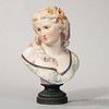 Limoges Bisque Bust of a Maiden