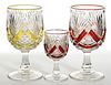 CHAMPION (OMN) - STAINED DRINKING ARTICLES, LOT OF THREE