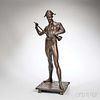 After Paul Dubois (Belgian, fl, 1858-1938)       Bronze Figure of a Harlequin
