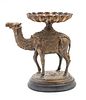 Moorish Influence Camel Bronze Centerpiece, C. 2000, H 18'' W 17'' Depth 9''