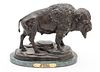 After Carl Kauba (Austria, 1865-1922) Bronze Sculpture, Buffalo, H 8.5'' W 12'' Depth 4''