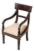 Empire Mahogany Child's Chair, C. 1900 H 22 W 13
