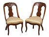 American Empire Mahogany Side Chairs C. 1850, H 33'' W 18'' 1 Pair