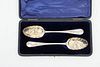 William Summers (London) Sterling Silver Berry Spoons, C. 1860, L 8.5'' 3.92t oz 2 pcs