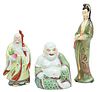 Chinese Ceramic Figures, 20th C., Three Pieces