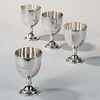 Four Jones, Lows & Ball Coin Silver Communion Cups