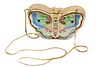 Judith Leiber Butterfly Crystal Minaudiere W 5.7''