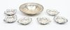 Reed Barton "Cineraria" Nut Dishes (6) And Candy Dish X520 Sterling Silver 8.39t oz 7 pcs