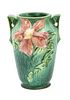 Roseville Pottery Poinsettia Vase #105 H 7''