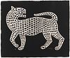Victor Vasarely (French/Hungarian, 1906-1997) Serigraph In Colors On Gallo-Cast Paper, White Leopard With Black Spots On Black Background