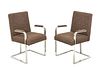 Milo Baughman (American) Lounge Chairs H 34'' W 22'' Depth 22'' 1 Pair