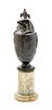 Bronze And Marble, Egyptian Style Sculpture, H 16'' Dia. 4''