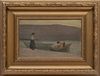 Benjamin Osro Eggleston (American, 1867-1937) Oil On Board, "Fishing Boats - Monhegan", H 8'' W 13.5''