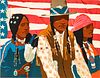 Louis De Mayo (American, 1926-2016) Lithograph In Colors On Wove Paper, Late 20th Century, Indian Fair, H 26.25'' W 33.5''