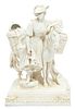 European Biscuit Porcelain Sculpture After Jean Baptiste Greuze "La Laitiere"  20th C., H 15'' W 10'' Depth 10''