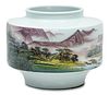 Chinese Porcelain Large Vase 21st C.,, H 11'' Dia. 15''