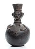 Nigerian Ceramic Figural Vessel, H 16'' Dia. 11''