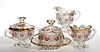 NEWPORT / BULL'S EYE AND DAISIES - MAIDEN'S BLUSH-STAINED FOUR-PIECE TABLE SET